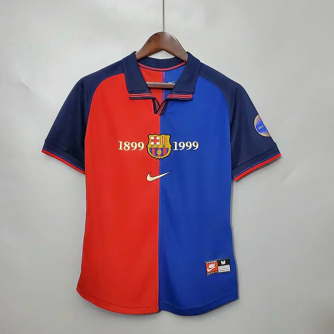 1999-2000 Retro Barcelona 100th Aniversario Local