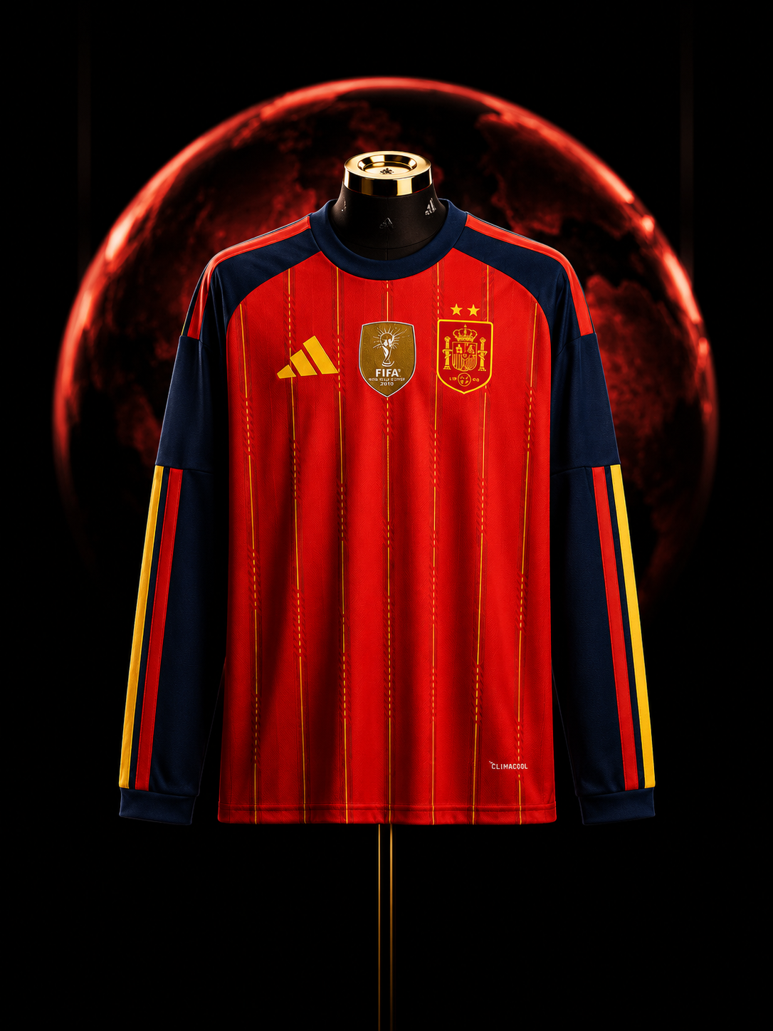 España Local Mundial 2026 DOS ESTRELLAS+ PARCHE CAMPEONES Manga Larga