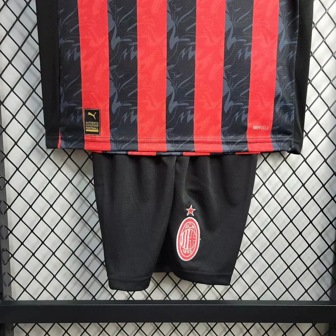 2025/2026 AC Milan Local Kit Talla Niño