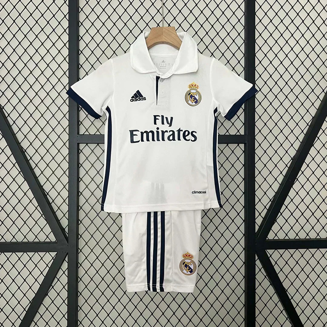 2016/2017 Retro Real Madrid Local Kit Talla Niño