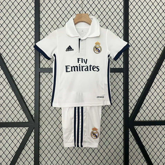 2016/2017 Retro Real Madrid Local Kit Talla Niño