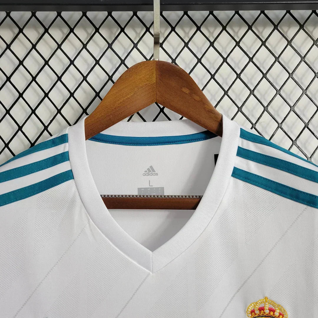 2017-2018 Retro Real Madrid Local Kit Manga Larga