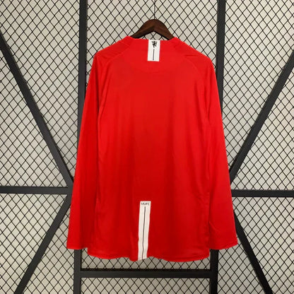Manchester United Retro 2007-2008 Local Kit Manga Larga