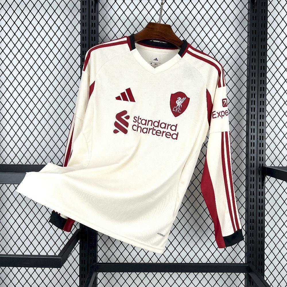 2025/2026 Liverpool Visitante Manga Larga