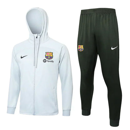 Barcelona White and Dark Green Chándal