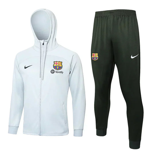 Barcelona White and Dark Green Chándal