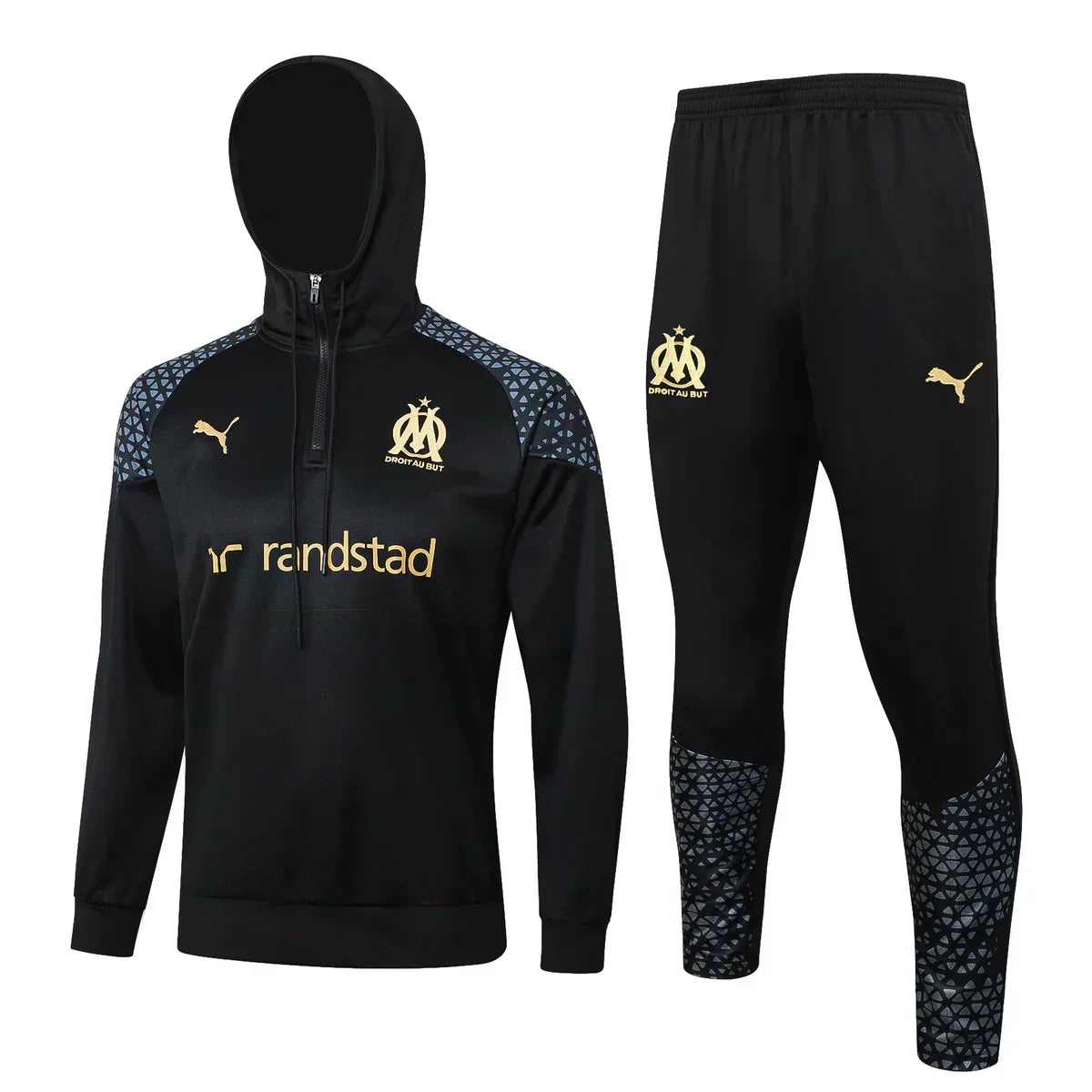 Olympique de Marseille Black and Gold Chándal
