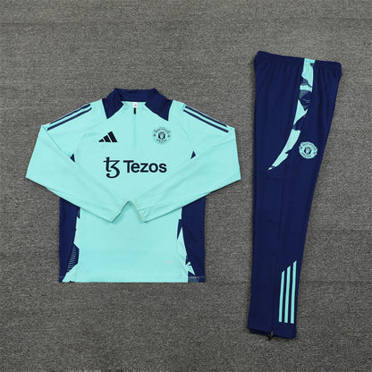 Manchester United Dark Blue and Mint Chándal