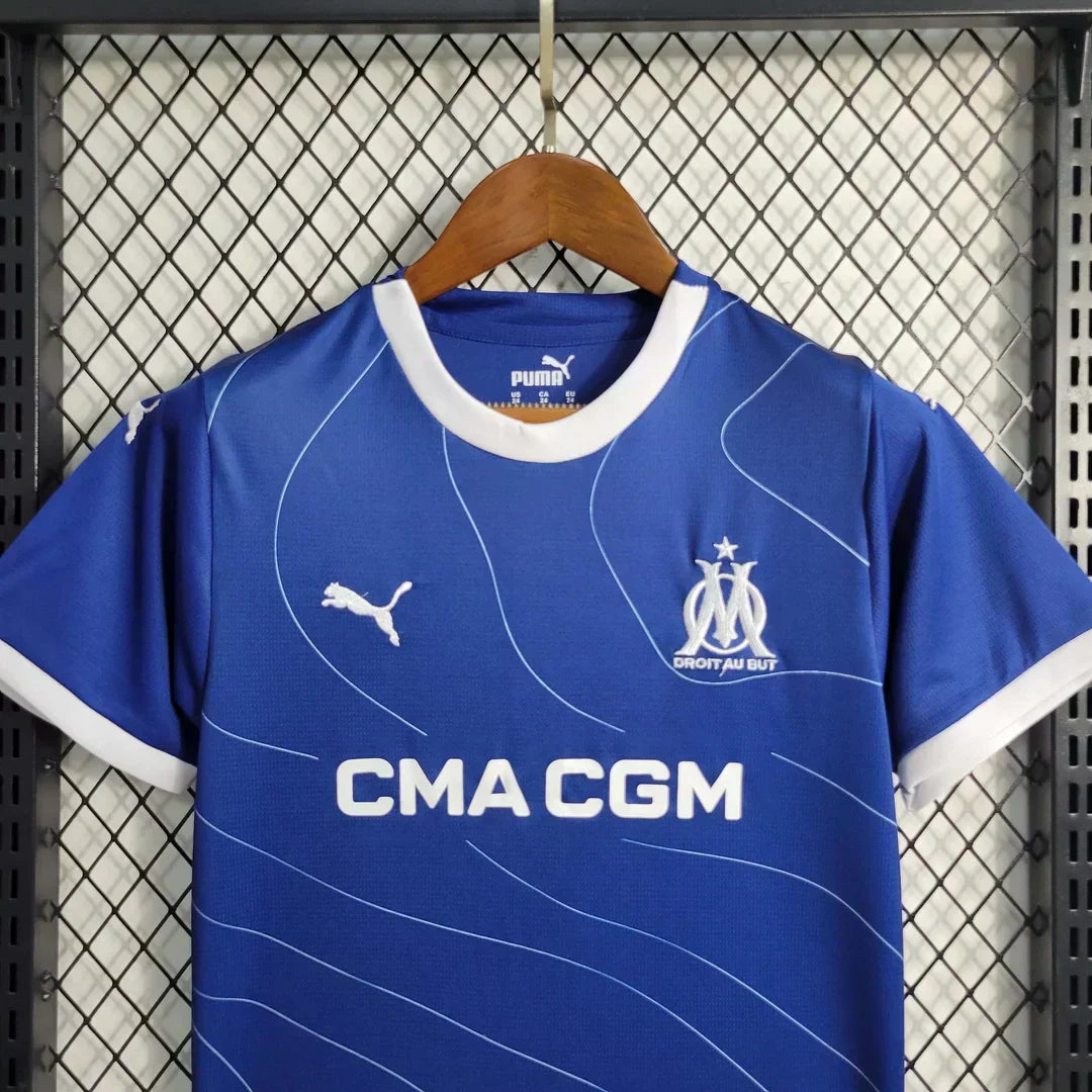 2023/2024 Olympique de Marseille Visitante Kit Talla Niño